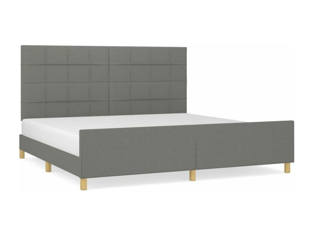 Matelas en tissu, 200 x 200 cm, gris
