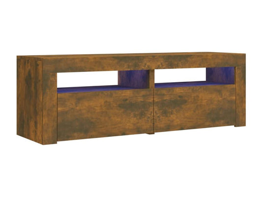 Meuble TV en chêne, 120 x 35 x 40 cm, marron