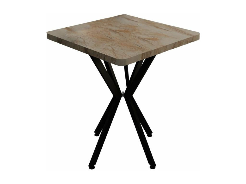 Table en métal, 70 x 70 x 75 cm, marron