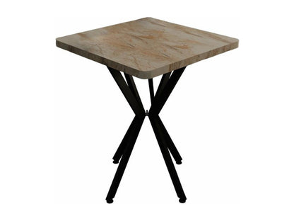 Table en métal, 70 x 70 x 75 cm, marron