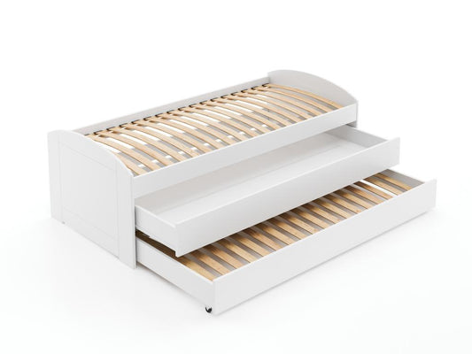 Cadre de lit enfant, 594 x 204 x 70 cm, blanc