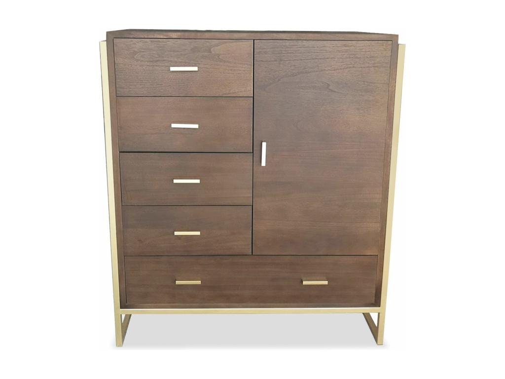 Buffet à une porte, marron