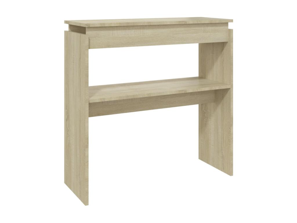 Table en bois composite, 80 x 30 x 80 cm, marron