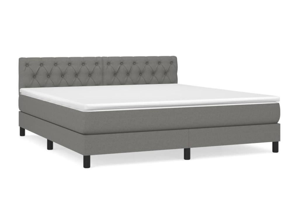 Matelas en tissu, 160 x 200 cm, gris