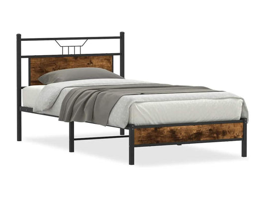 Matelas en bois de chêne, 107 x 203 cm, marron