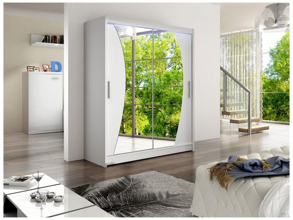 Armoire, 200 x 150 x 58 cm, blanche