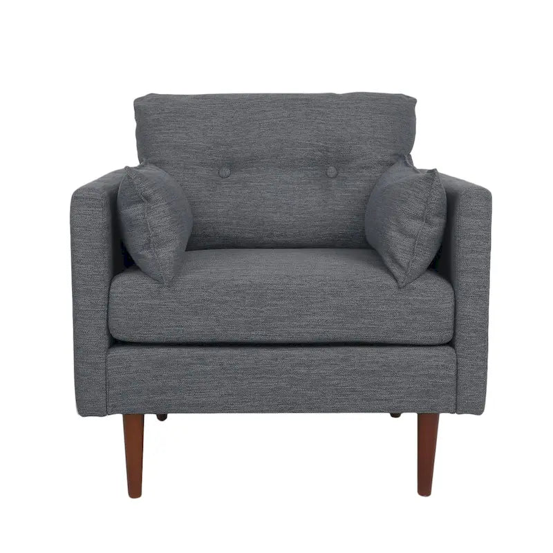 Fauteuil club capitonné Symonds avec coussins décoratifs par Christopher Knight Home