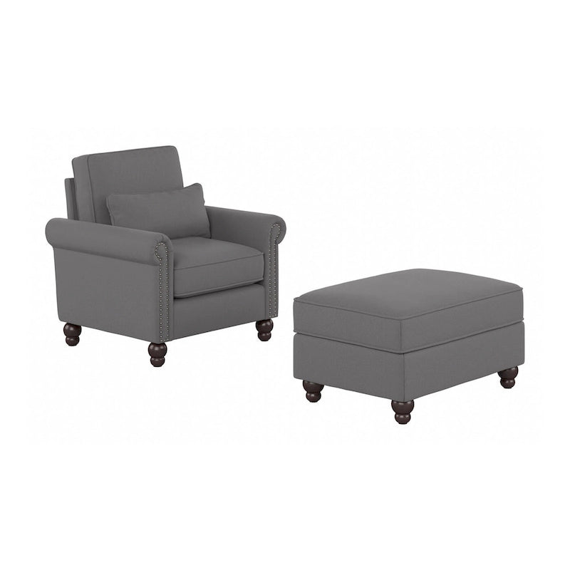 Ensemble fauteuil d'appoint et repose-pieds Bush Furniture Coventry pour salon