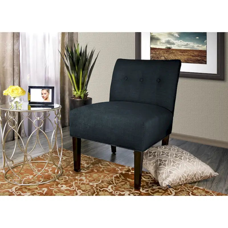 Fauteuil d'appoint capitonné MJL Furniture Obsession couleur Brownstone (TEL QUEL)