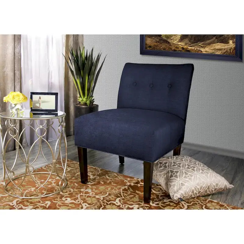 Fauteuil d'appoint capitonné MJL Furniture Obsession couleur Brownstone (TEL QUEL)