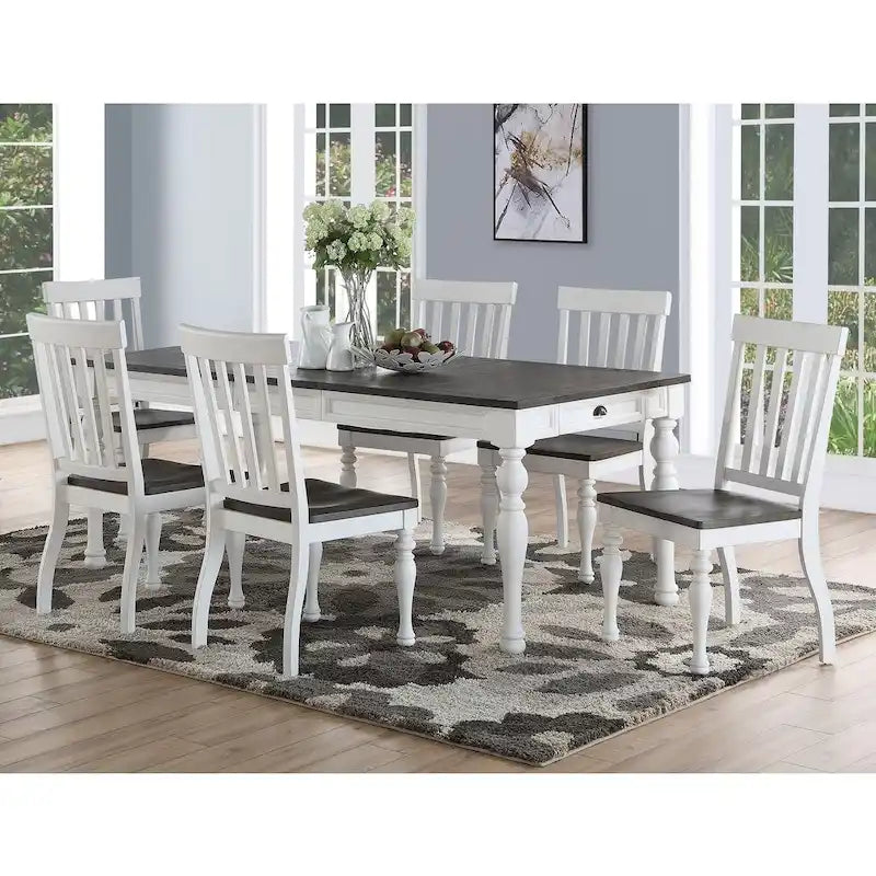 Chaise d'appoint bicolore Steve Silver Jillian Farmhouse, lot de 2