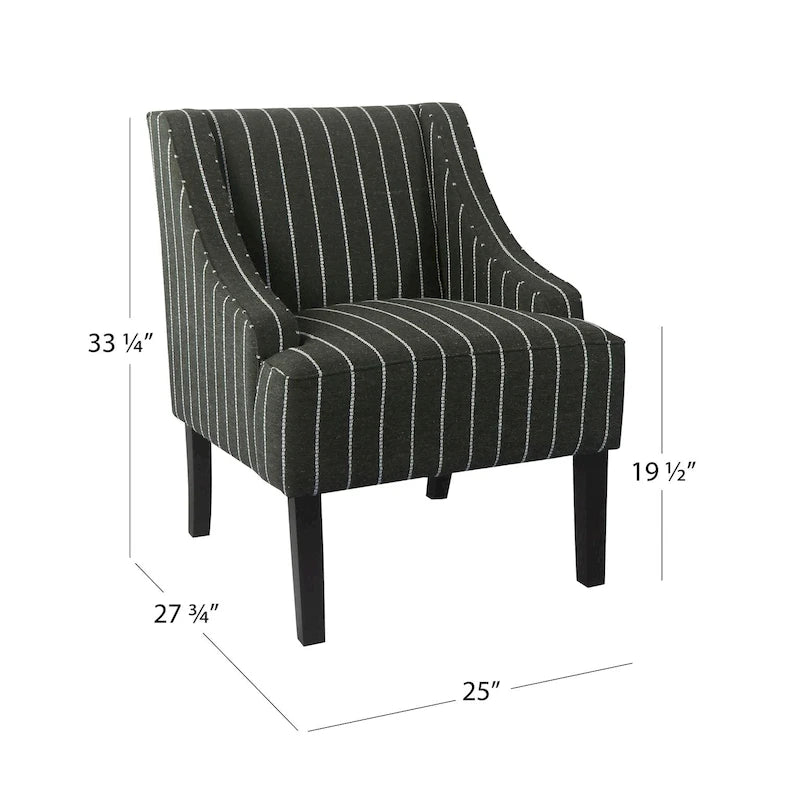 Fauteuil d'appoint HomePop Classic à accoudoirs incurvés