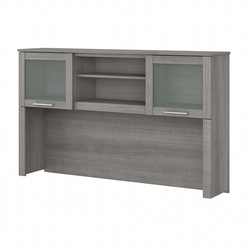 Meuble de rangement Bush Furniture Somerset gris cendré 60W pour bureau en L - 150 cm (L) x 32 cm (l) x 91 cm (H)