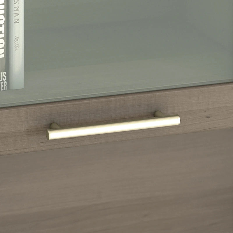 Meuble de rangement Bush Furniture Somerset gris cendré 60W pour bureau en L - 150 cm (L) x 32 cm (l) x 91 cm (H)