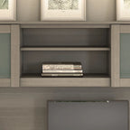 Meuble de rangement Bush Furniture Somerset gris cendré 60W pour bureau en L - 150 cm (L) x 32 cm (l) x 91 cm (H)