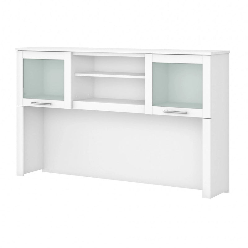 Meuble de rangement Bush Furniture Somerset gris cendré 60W pour bureau en L - 150 cm (L) x 32 cm (l) x 91 cm (H)