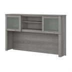 Meuble de rangement Bush Furniture Somerset gris cendré 60W pour bureau en L - 150 cm (L) x 32 cm (l) x 91 cm (H)