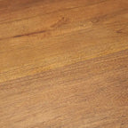 Table basse ronde Mitchell avec plateau en bois massif et piètement en fonte noire