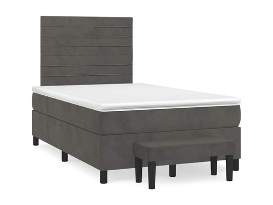 Matelas en velours, 120 x 190 cm, gris