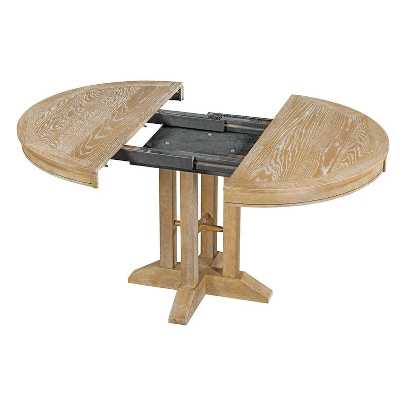 Table de salle à manger ovale extensible de 56 pouces