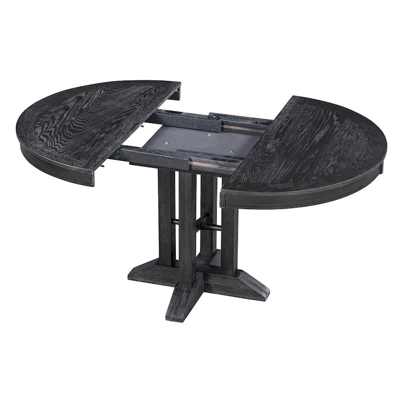 Table de salle à manger ovale extensible de 56 pouces