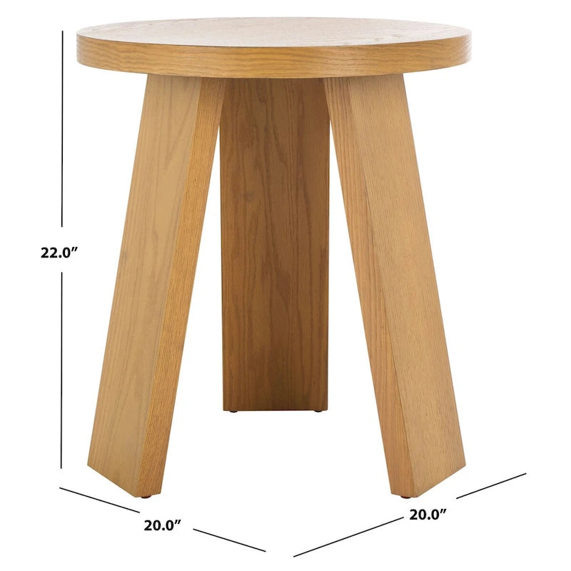 Table d'appoint en bois Julianna de SAFAVIEH Couture - 51 cm (L) x 51 cm (P) x 56 cm (H)