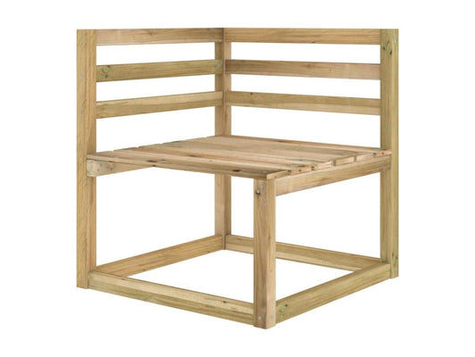 Ensemble de mobilier de jardin 6 pièces en pin, marron