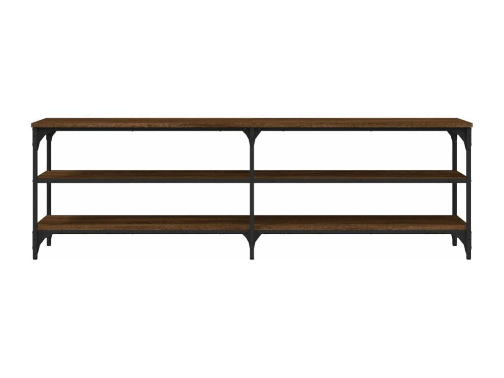 Meuble TV en bois composite, 160 x 30 x 50 cm, marron