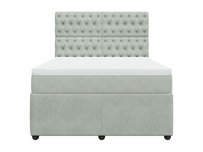 Matelas en velours, 140 x 200 cm, gris