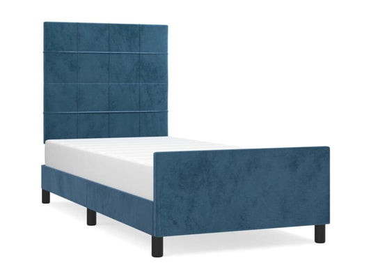 Matelas en velours, 100 x 200 cm, bleu