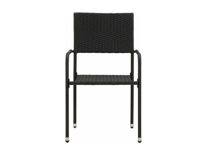 Ensemble de 3 pièces en résine tressée, noir