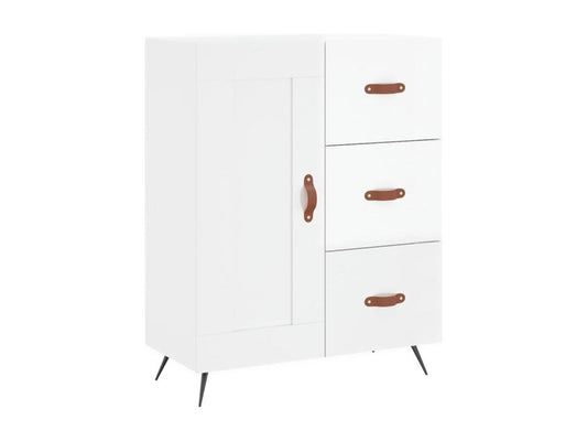 Buffet en bois d'ingénierie, 69,5 x 34 x 90 cm, blanc