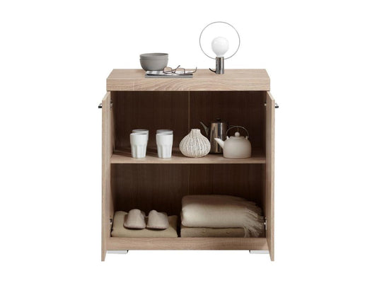 Commode 2 portes en chêne clair naturel