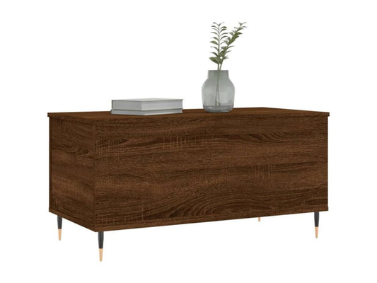 Table basse en bois composite, 90 x 44,5 x 45 cm, marron