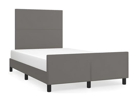 Matelas en similicuir, 120 x 190 cm, gris