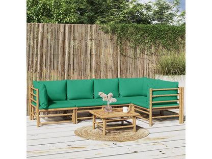 Ensemble de mobilier de jardin 6 pièces, marron