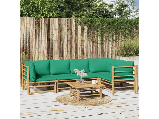 Ensemble de mobilier de jardin 6 pièces, marron