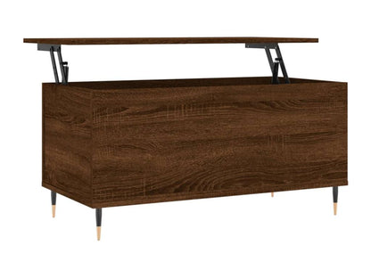 Table basse en bois composite, 90 x 44,5 x 45 cm, marron
