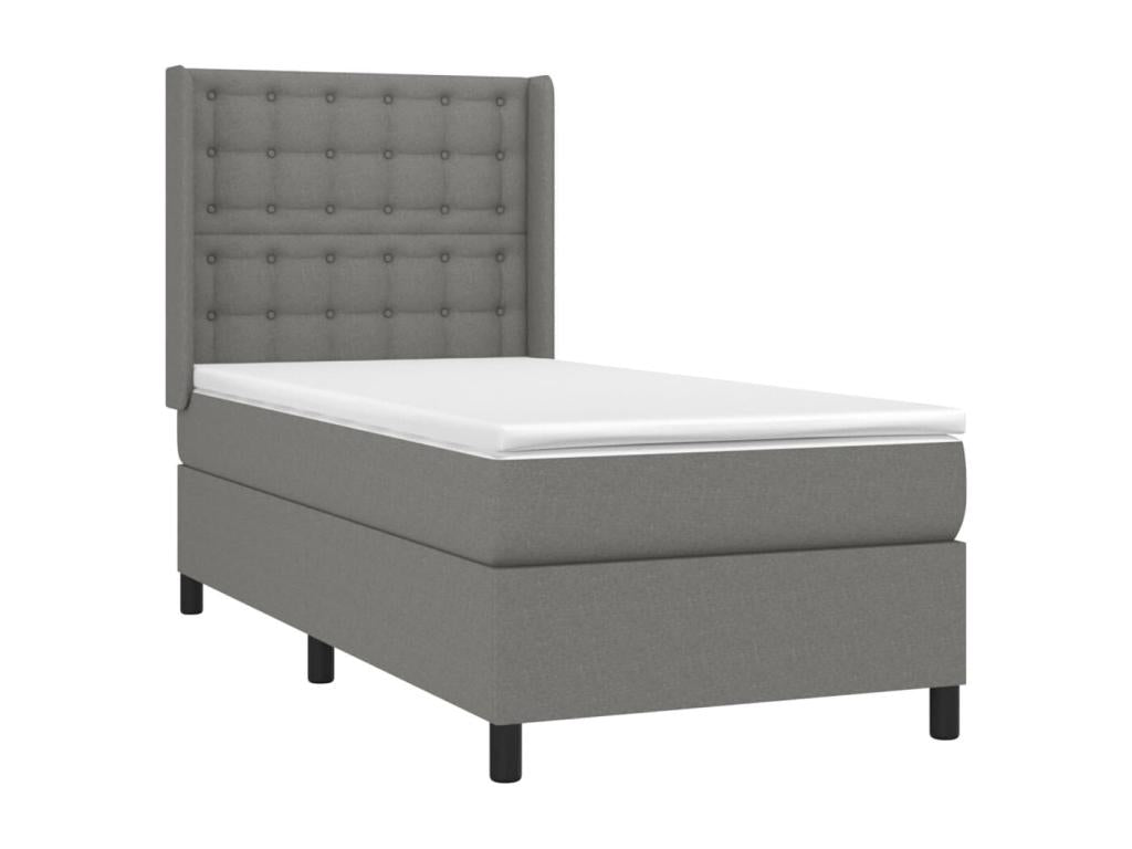 Matelas en tissu, 90 x 190 cm, gris