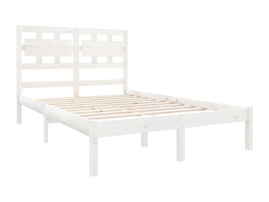 Matelas en bois massif, 135 x 190 cm, blanc