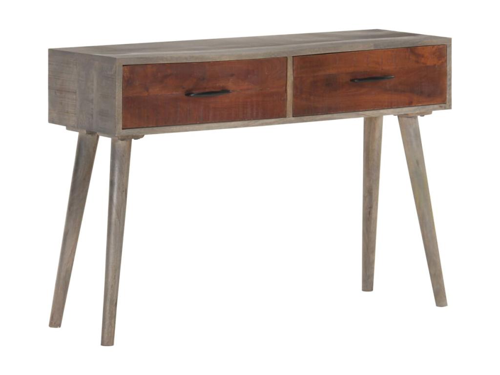 Table en bois de manguier, 110 x 35 x 75 cm, grise