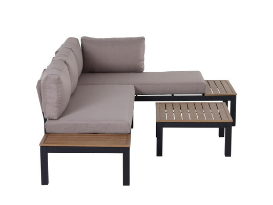 Ensemble de mobilier d'extérieur, noir