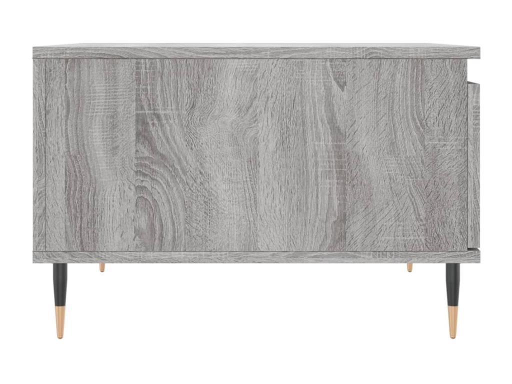 Table basse en bois composite, 55 x 55 x 36,5 cm, grise