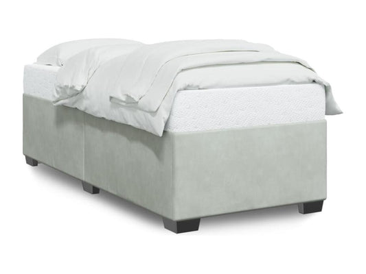 Matelas en velours, 90 x 190 cm, gris