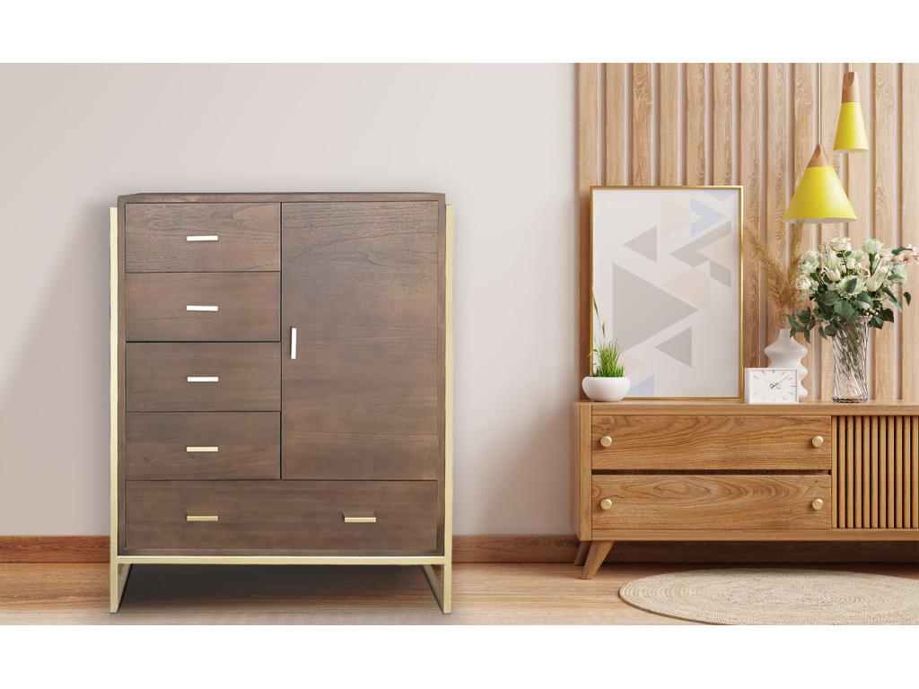 Buffet à une porte, marron