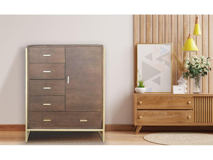 Buffet à une porte, marron