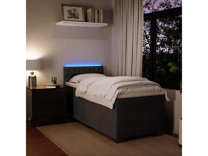 Matelas en velours, 80 x 200 cm, gris