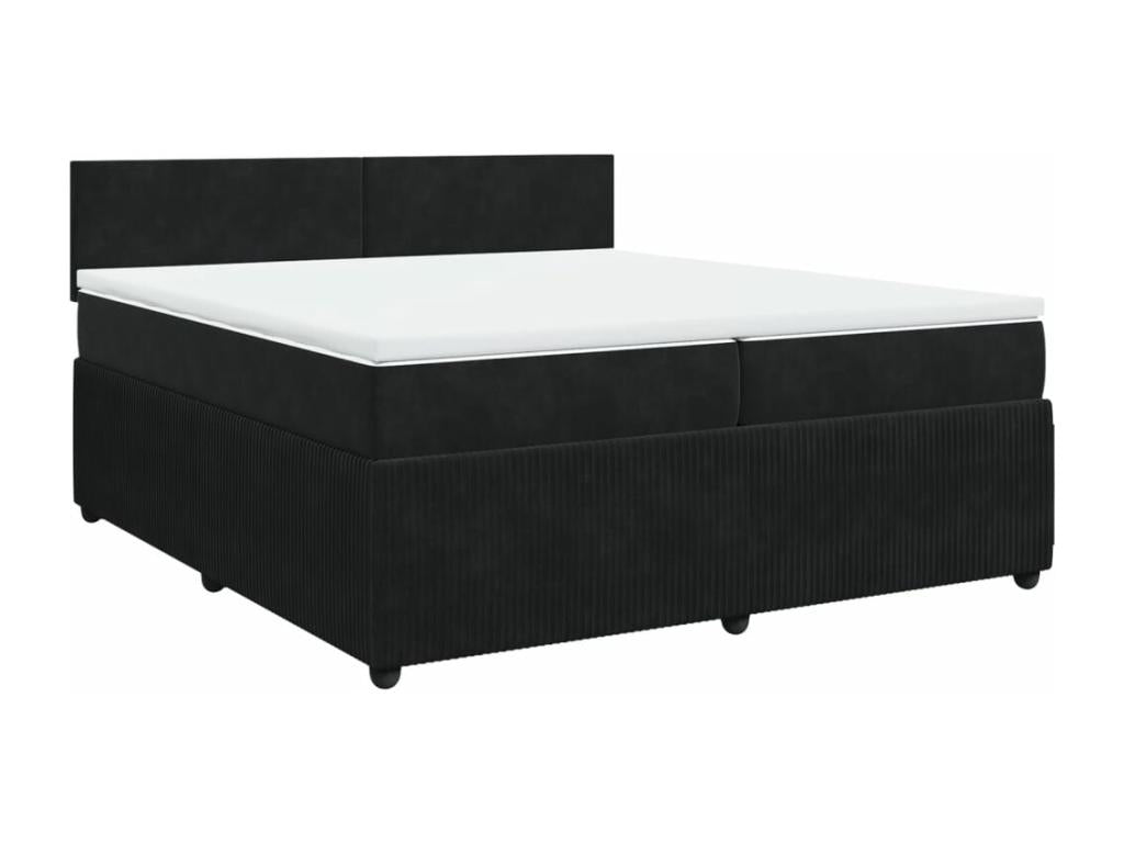 Matelas en velours, 200 x 200 cm, noir