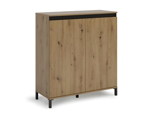 Armoire en chêne clair, 100 x 110 x 40 cm, teinte naturelle claire