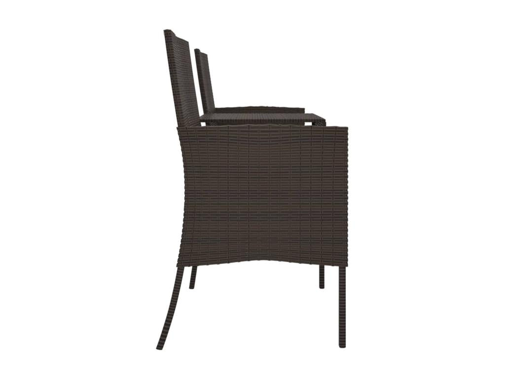 Canapé en résine tressée, marron